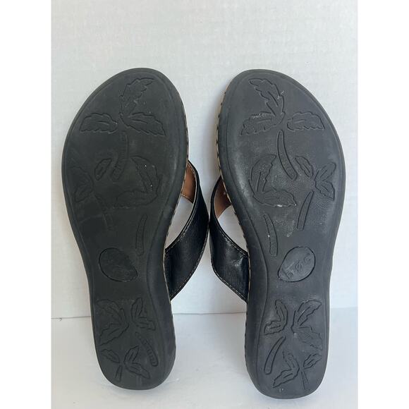 Born of Concept Black Vegan Comfort Flat Summer Padded Thong Flip Flop Sandals 8 - Picture 6 of 9